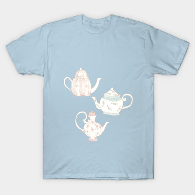 Vintage Teapots T-Shirt by Cati Daehnhardt